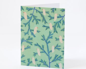 Greeting Card - Birds in the pines