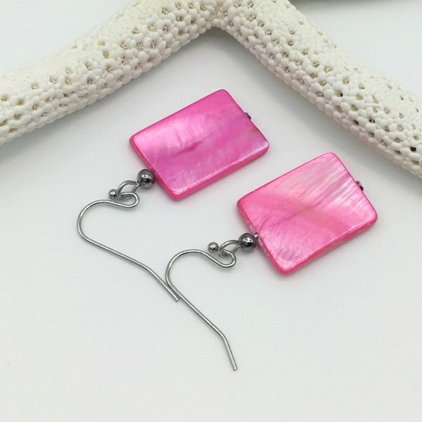 fuchsia earrings,big bright earrings,mothers day gift