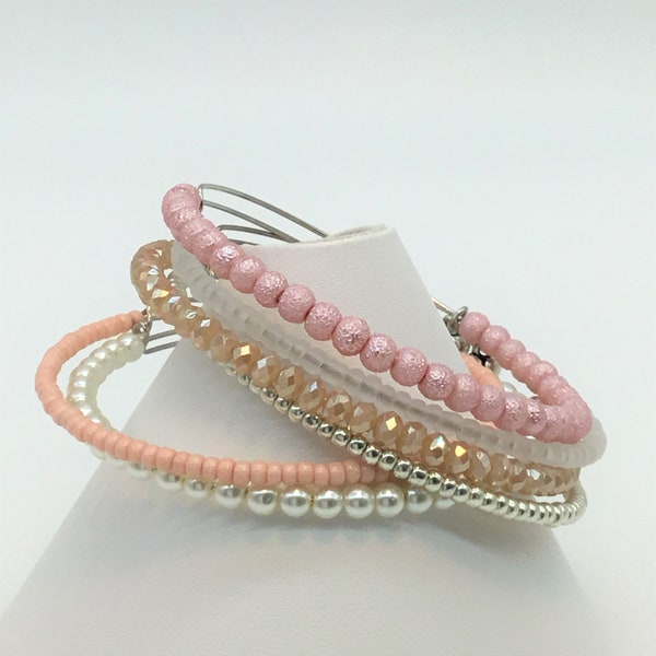 pretty stackable bangles in pastel shades
