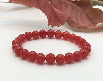 lovely red jade bracelet,red elastic bracelet,