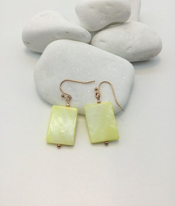 Pale yellow earrings best sale