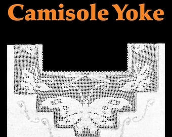 Butterfly Lace Camisole Yoke Filet Crochet Pattern