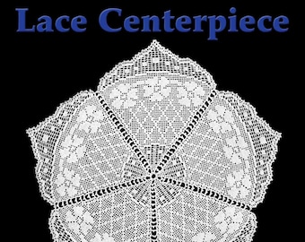 Garden Trellis Lace Centerpiece Filet Crochet Pattern