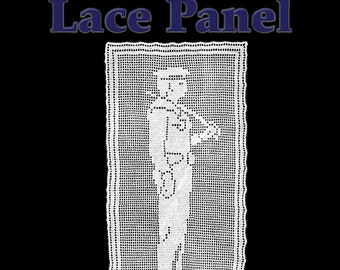 Sailor Boy Lace Panel Filet Crochet Pattern