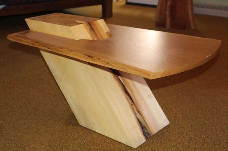 Side Table White Oak And Basswood