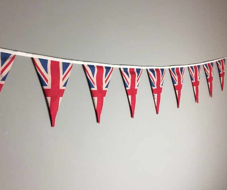 Union Jack Bunting Double Sided British Queens Platinum Jubilee 