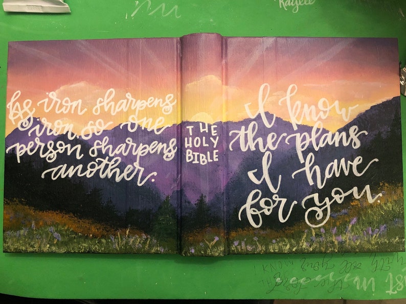 Custom Designed Hand Painted Bible