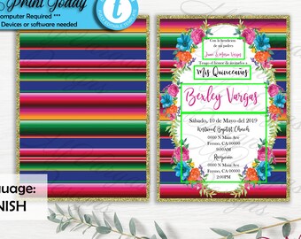 Mexican Theme Invite Etsy