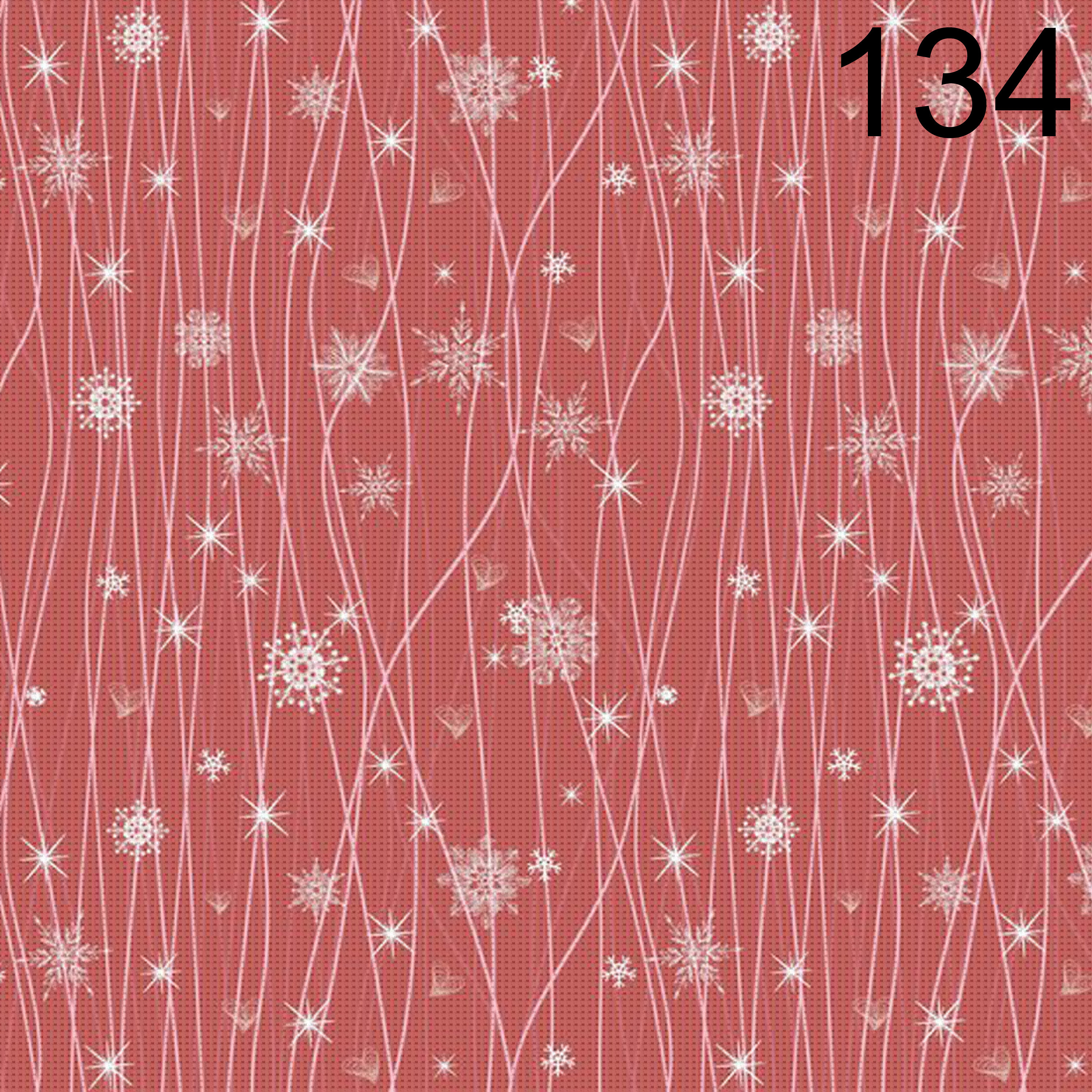 Aida cloth 14 count or 18 count with red colored background and Christmas snowflakes cross stitch art