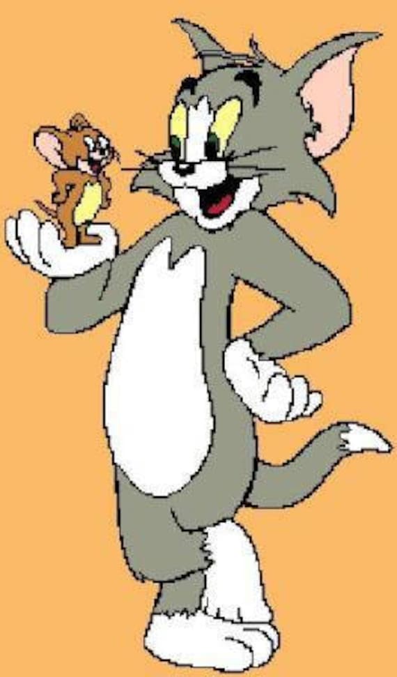 Cross Stitch Pattern Tom Jerry Friends Cartoon Patterns Pdf Files Dmc Colors Coloured Symbols