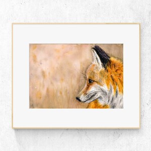 Golden Fox Art Print Nursery Wall Decorwoodland Watercolor Etsy