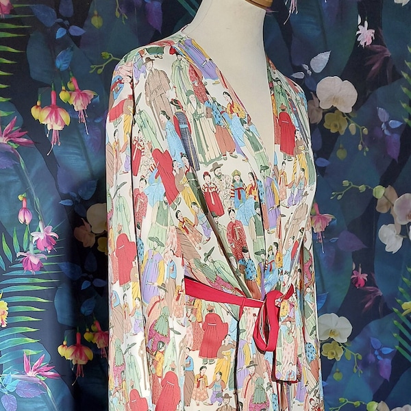 Natori Dynasty Kimono Robe-Designer Natori Kimono Housecoat