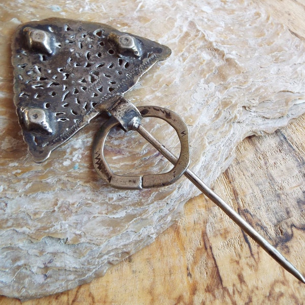 Antique Tunisian Fibula Pin: Berber Shawl Pin, Late 1800s