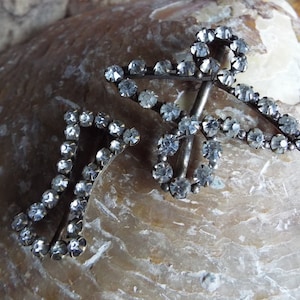 Antique Rhinestone Buckle~1910s-30s Rhinestone Sash Buckles