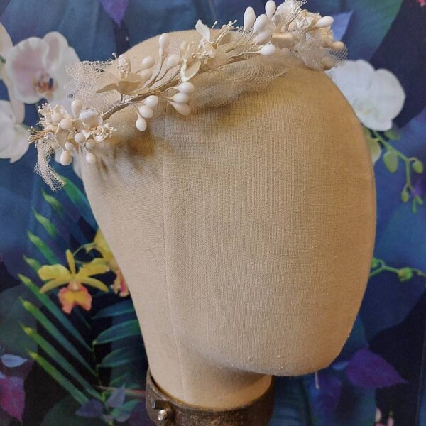 Wax Flower Headpiece Etsy