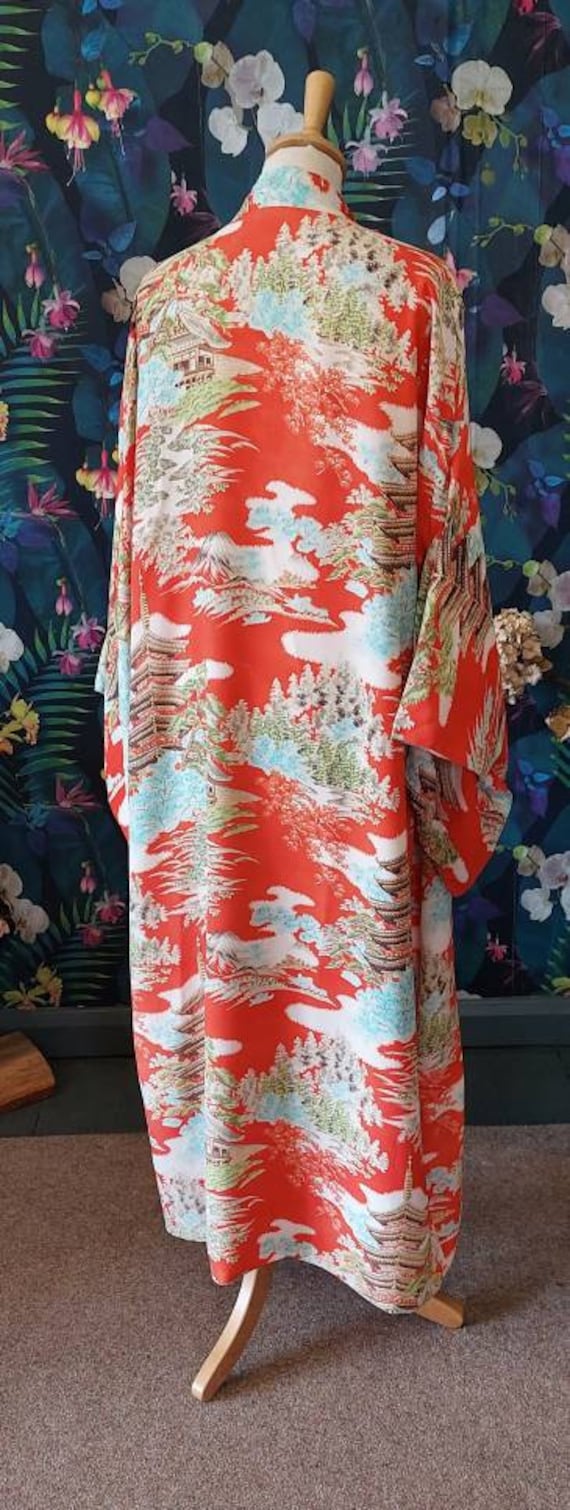 Vintage Silk Crepe Kimono-1930s Silk Crepe Kimono… - image 4