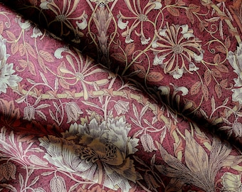 Morris and Co Honeysuckle and Tulip Fabric-William Morris Furnishing Fabrics-Morris and Co Furnishing Fabrics