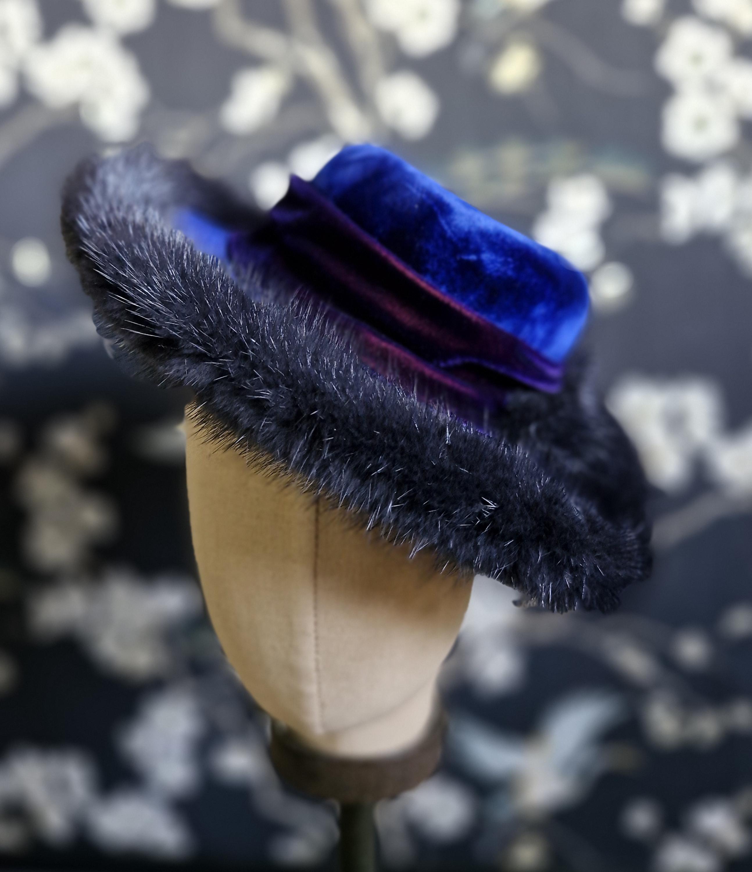 Designer Stephen Jones Hat-1980s Stephen Jones Velvet 