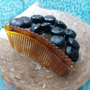 Antique Celluloid Hair Comb-1800s Celluloid Hair Comb- Late Victorian Hair Decoration