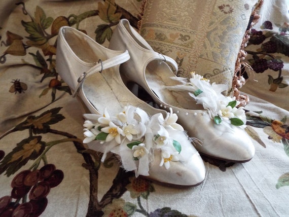 Zapatos nupciales antiguos zapatos de novia de la de - Etsy España