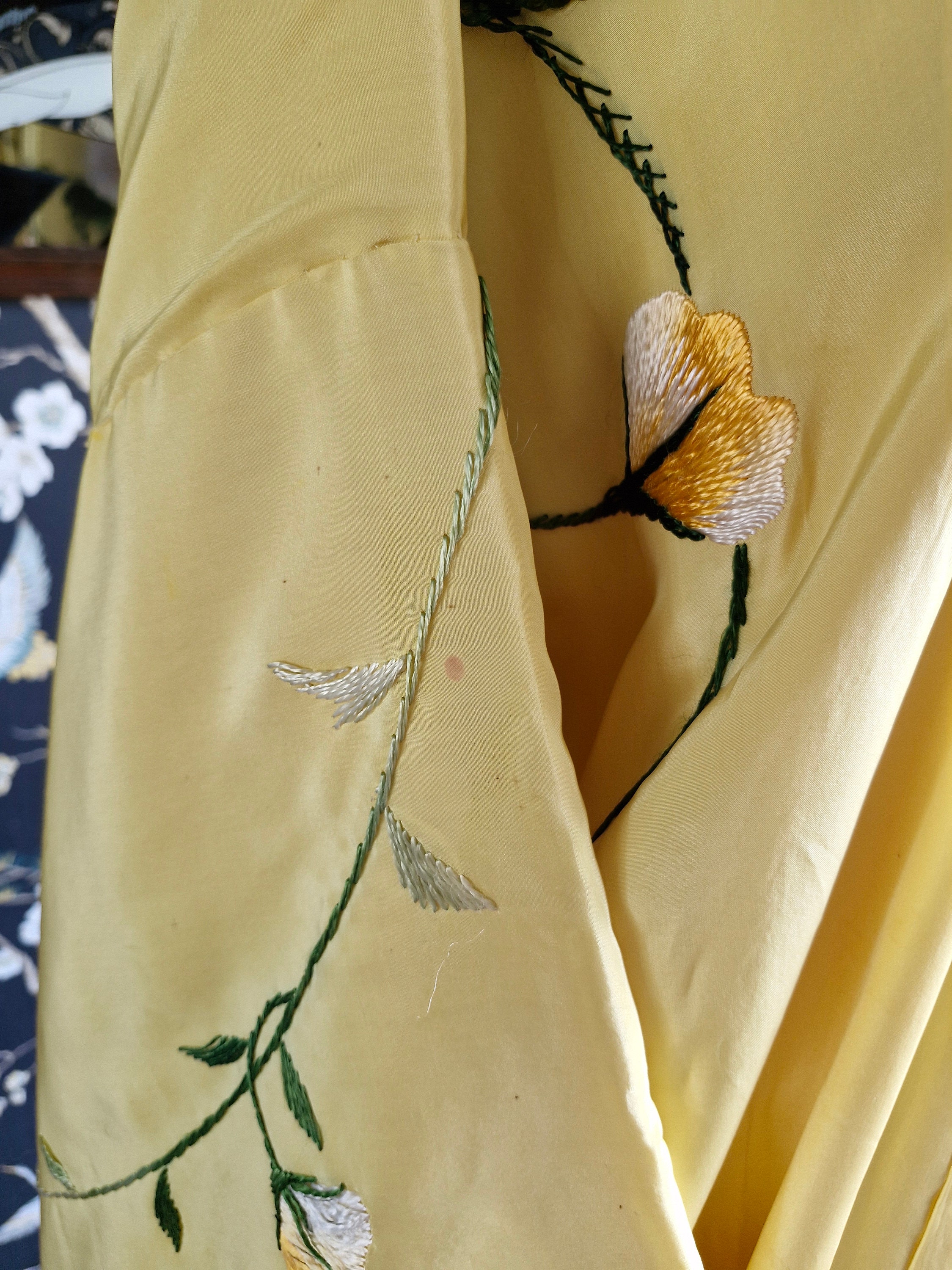 Art Deco Silk Embroidered Japanese Kimono-1930s Japanese