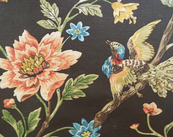 Thibaut "Aviary" Tessuto di lino - Designer Linens -Thibaut Tessuto di stampa per uccelli