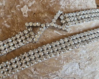 Antique Rhinestone Belt-1920s Wired Paste Belt-1920s Wired  display picture 2