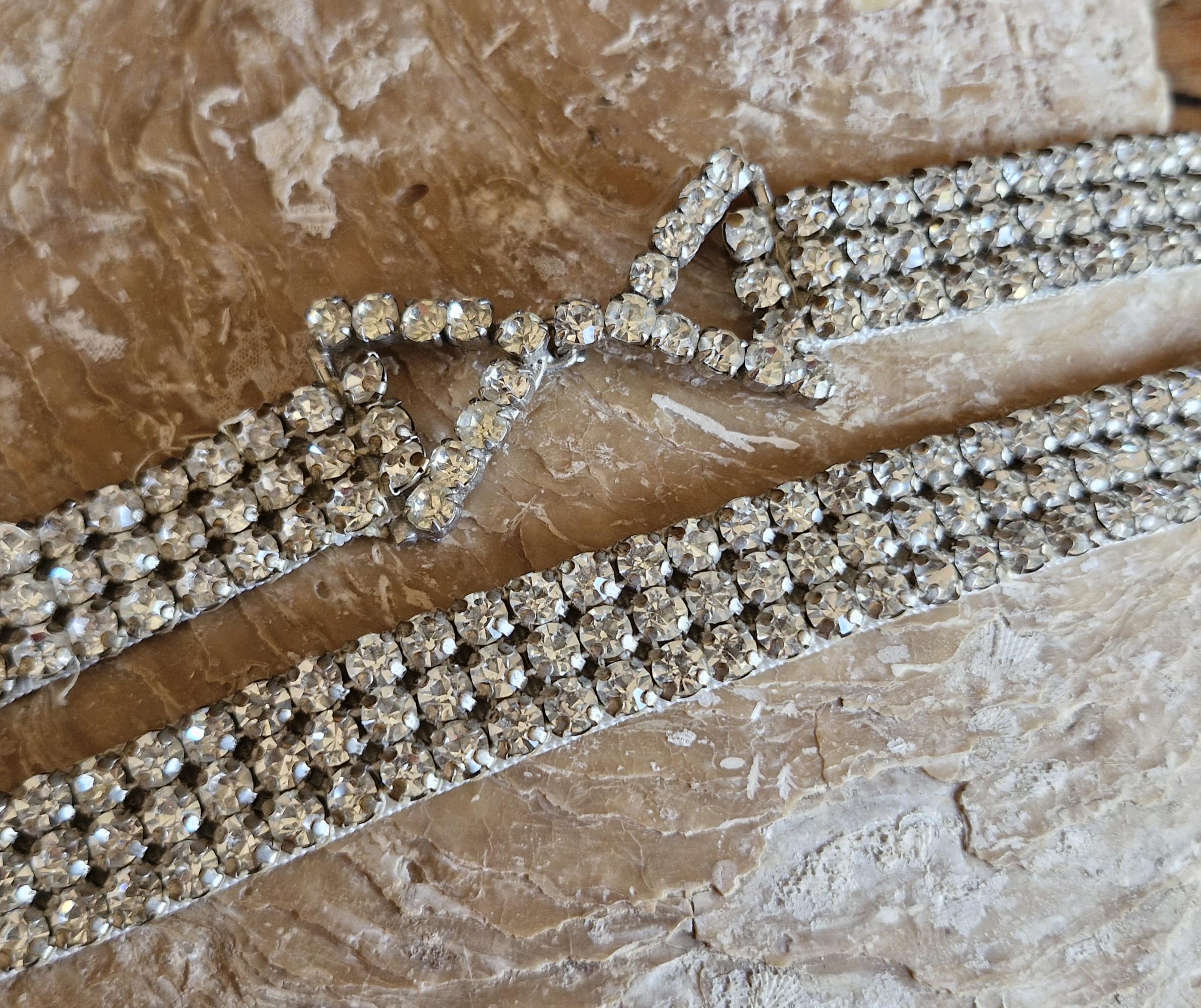 VTG Art Deco Bridal Formal Rhinestone Belt Camilla Christine ELSA SASH Crystal Bridal Belt Art Deco  main image 2