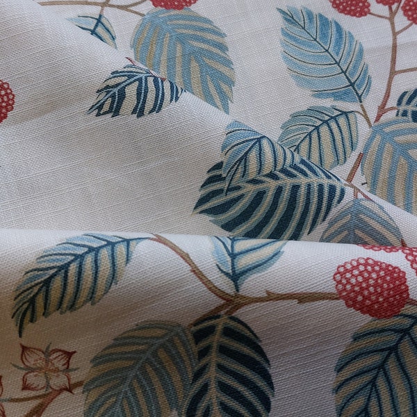 Sanderson Rubus Fabric-Sanderson Arboretum Fabrics-Designer Woodland Fruit Fabrics