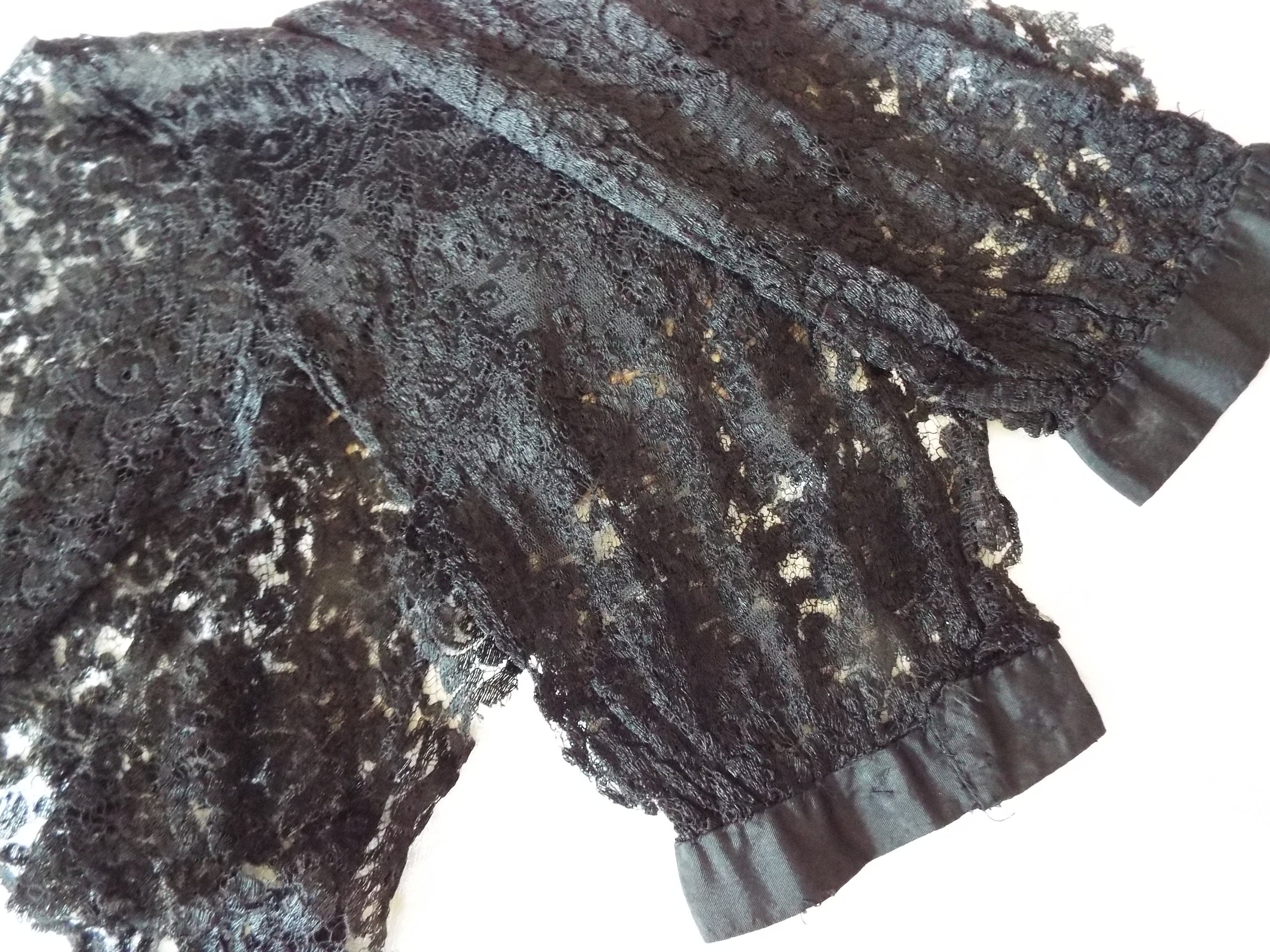 Antique Lace Sleevesvictorian Lace Dress Sleeves1800s Black - Etsy UK