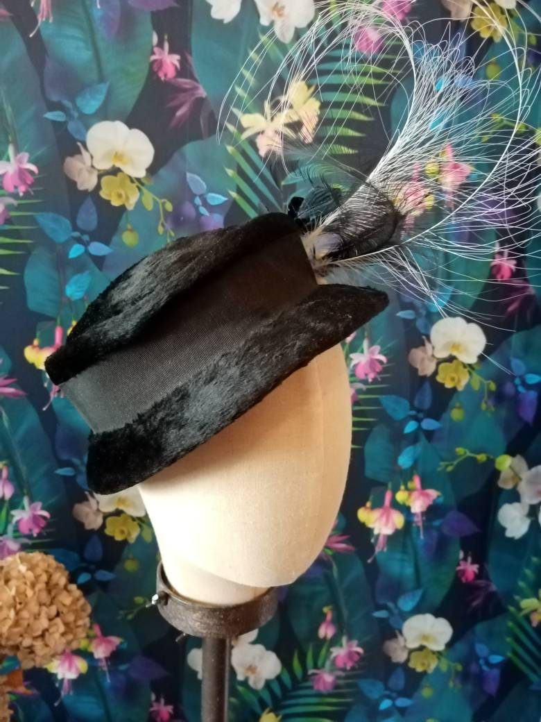 Vintage Colette Silk Velvet Hat-1930s French Velvet Hat-1930s - Etsy UK