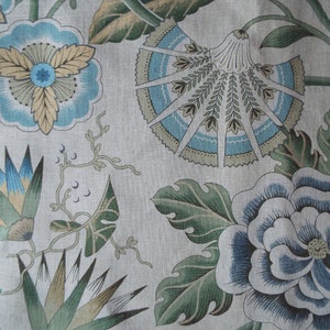 Anna French &quot;Cleo&quot; Linen Fabric~Designer Florals~Anna French Fabrics