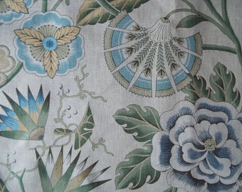 Anna French "Cleo" Linen Fabric~Designer Florals~Anna French Fabrics