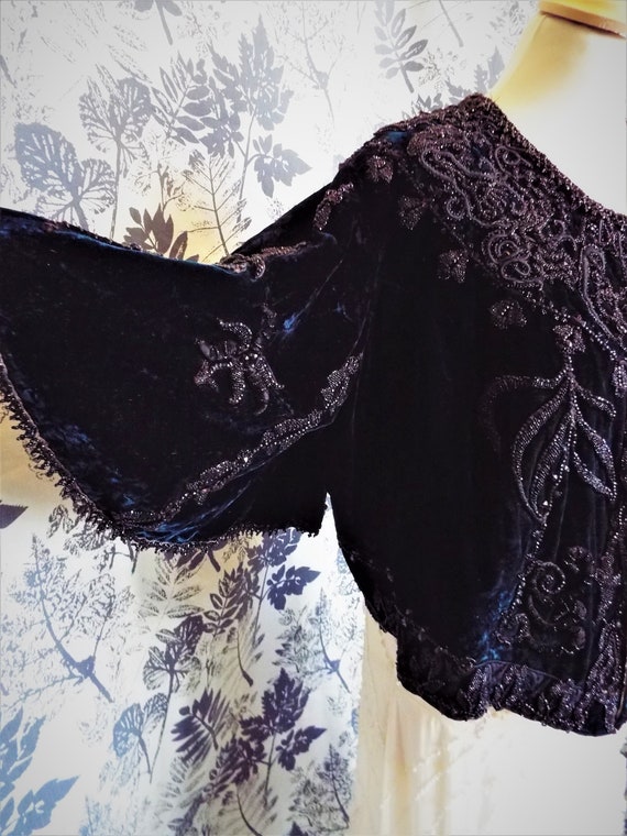 Antique Silk Velvet Jacket~1800s Silk Velvet Jacke