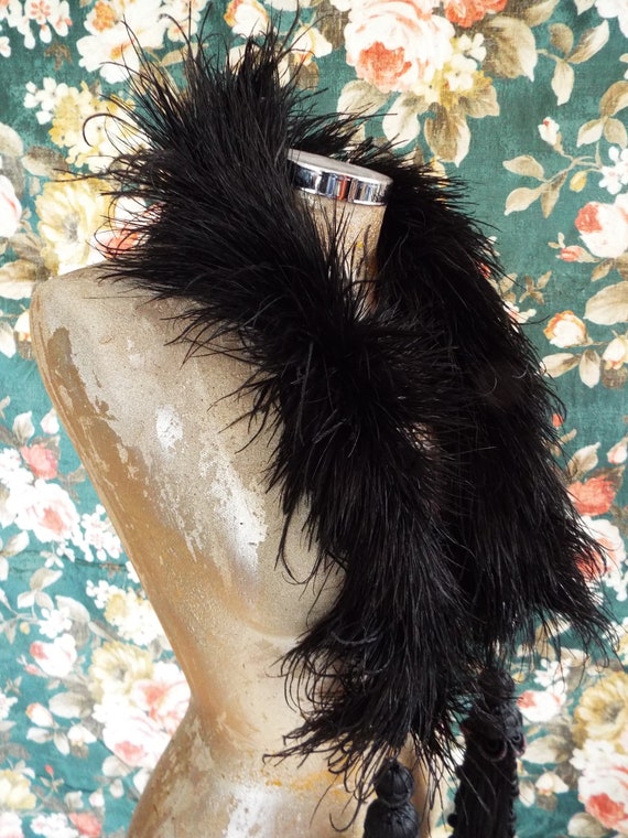 Black Ostrich Feather Wrap Navy Ostrich Feather Wrap Feather Wrap