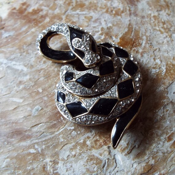 Attwood and Sawyer Snake Brooch~1980s Attwood and