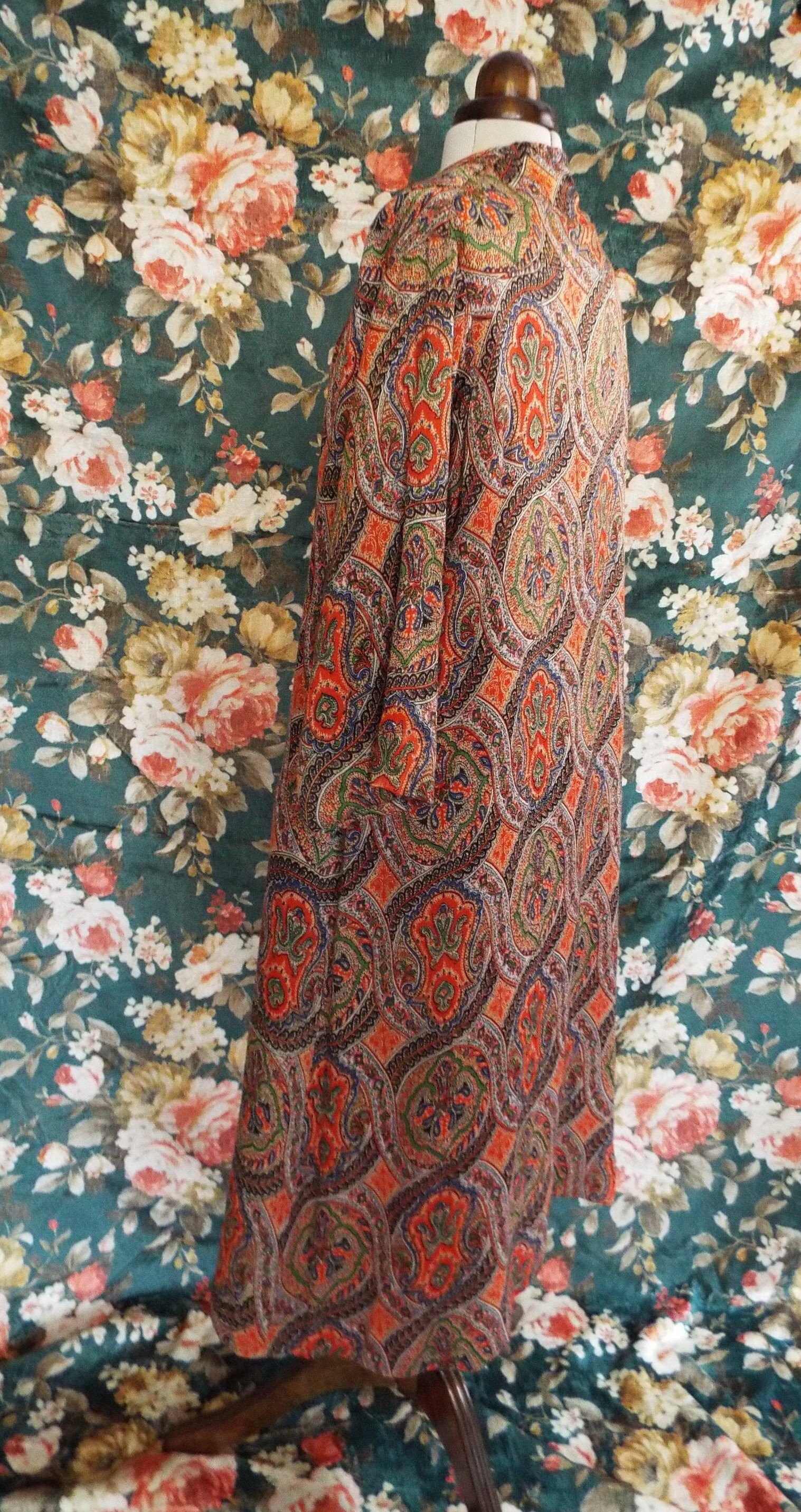 Vintage Silk Paisley Duster Jacketart Deco Silk Paisley - Etsy UK