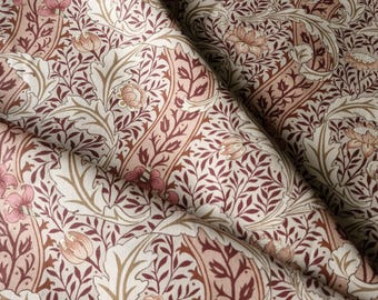 Morris & Co Wild Tulip and Vine Linen-William Morris designs-Morris Furnishing Linen