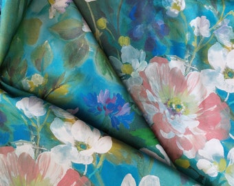 Designers Guild Gladys Blossom Fabric-Designers Guild Tapestry Flower Prints Collection 2022-Designer Statement Floral Fabrics