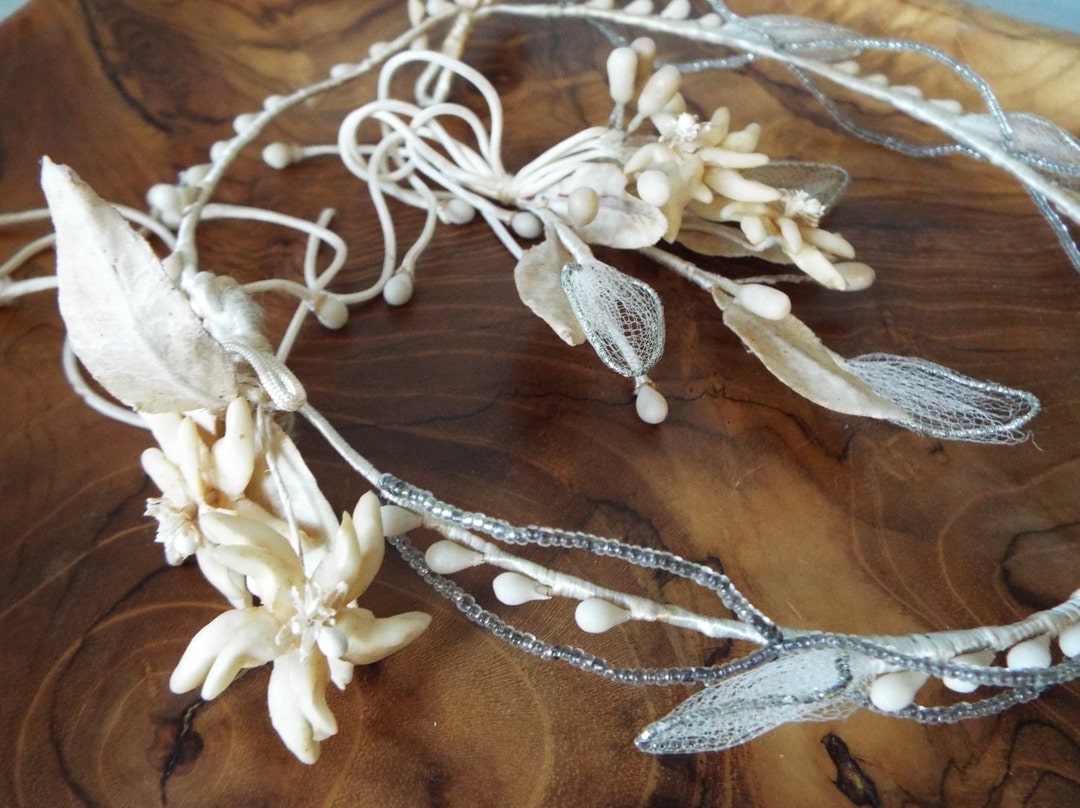 Antique Wax Tiara1900s Bridal Tiara1900s Wax Flower Tiara - Etsy