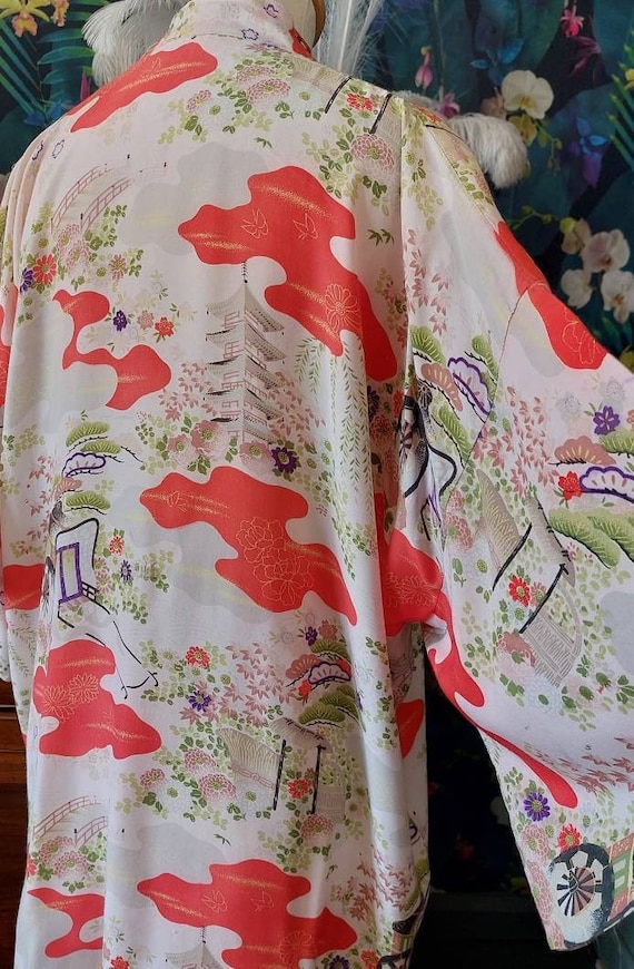 Vintage Japanese Kimono-1930s Japanese Novelty Pri