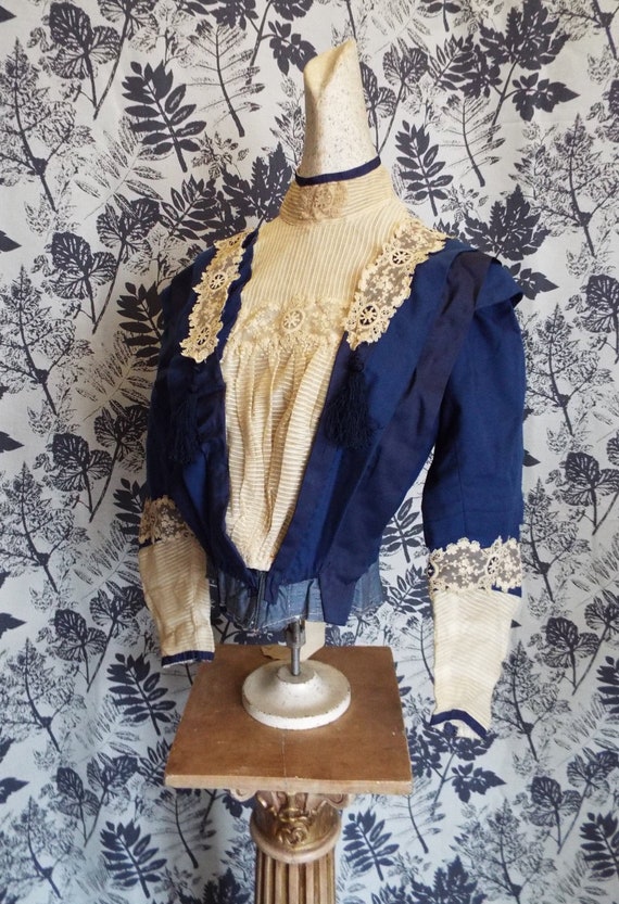 Antique Victorian Bodice~Late 1800s Cotton and Lac