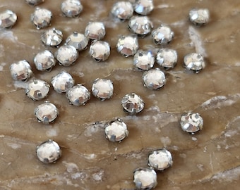 Antique Paste Sew On Stones-1920s Czech Sew on Rhinestones-1920s Paste Stones-1920s Dress Trims