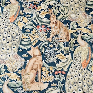Morris & Co Forest Linen- William Morris Fabrics-Morris and Co Compilation Fabrics