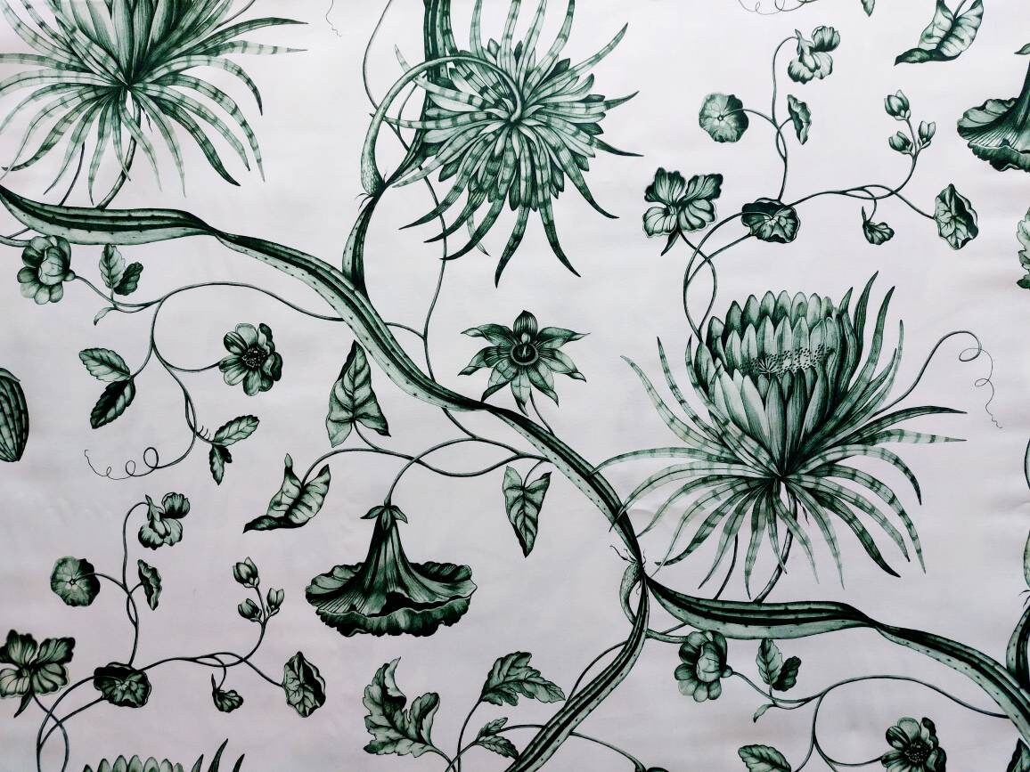 Zoffany Phaedra Toile Cotton Satinzoffany Floral Etsy