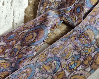 Antique Woven Silk Ribbon~Art Deco Woven Silk Ribbon~1920s to 1930s Woven Silk Ribbon