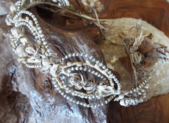 Antique French Wax Tiara~Victorian Bridal Tiara~1