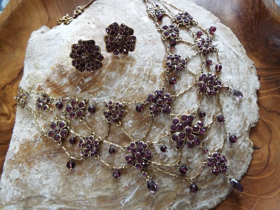 Vintage Monet Demi Parure~ Monet Festoon Necklace