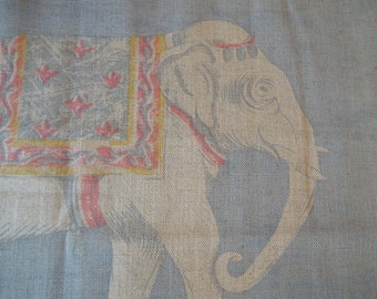 Andrew Martin "Jumbo" Linen~Designer Linen~Andrew Martin Elephant Print Fabric