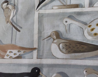 Pierre Frey Les Appelants Tessuto di lino-Designer Bird Fabric-Pierre Frey Linens-Pierre Frey Fuori produzione